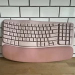 Logitech Wave Keys Ergonomic Bluetooth Keyboard Pink Quiet Plug Play Used. Price: $12.99.