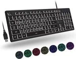 Large Print Backlit Wired - Easy To See And Type Light Up Keyboard... New. Price: $24.11.