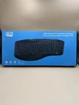 Adesso Truform Media 160 Ergonomic Desktop Keyboard, Black Open. Price: $29.98.