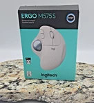 Logitech Ergo M575S Wireless Trackball Mouse White Tested Working With Receiver Used. Price: $19.99.