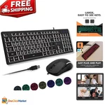 X9 Easy View Wired Keyboard And Mouse Set - 104 Keys With Versatile Illumination New. Price: $50.39.