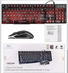Rii Gaming Keyboard And Mouse Set, 3-LED Backlit Mechanical Feel Business Office Open. Price: $24.74.