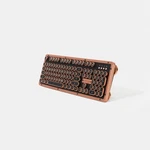 Azio Retro Classic Mechanical Bluetooth Backlit Keyboard - Black Bronze Open. Price: $419.00.