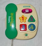 Vintage Toy Talking Phone By Iq Builders Lights Up Rings Says Hello & Colors Used. Price: $22.00.