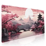 Pink Japanese Sakura Gaming Mouse Pad Xxl Cherry Blossom Tower Mountain Lands... New. Price: $27.81.