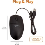 New Amazon Basics 3-BUTTON Wired Usb Mouse, Black, 10 Pieces. Price: $30.00.