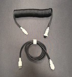 Drop White On Black Coiled Keyboard Usb Cable - Aviator Used. Price: $18.95.