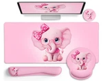 Limkrian Elephant Mouse Pad Desk Mat Set, Kawaii Gaming Ergonomic With New. Price: $43.51.