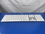 Apple Keyboard Wired A1243 Numeric Keypad Genuine Oem Aluminum Usb Port White #2 Used. Price: $25.00.