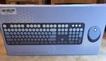 New Combo Nowlike Retro Wireless Keyboard & Mouse Full-size Blue Model N99 Open. Price: $29.00.