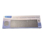 Large Print Wired Backlit Keyboard Color Usb Lighted X9BLKEYLP7 New Open. Price: $39.89.