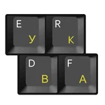 Hqrp 2-PACK Cyrillic Alphabet Ukrainian Russian Laminated Transparent Keyboar... New. Price: $14.39.