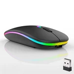Guiheng Wireless Bluetooth Mouse,led Dual Mode Rechargeable Silent Slim Black New. Price: $9.74.