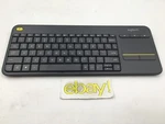 Logitech K400 Plus Wireless Keyboard For Pc/tv/laptop W/touchpad Receiver Used. Price: $29.99.