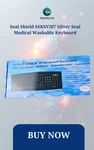 Seal Shield SSKSV207 Silver Medical Washable Keyboard Open. Price: $25.00.