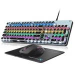 Typewriter Style Mechanical Gaming Keyboard Blue Switch, Rainbow Led Backlit ... New. Price: $72.24.