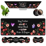 Ergonomic Memory Foam Mouse Pad Wrist Rest Set,stay Positive Work Hard And Ma... New. Price: $42.27.