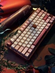 Elecfox INKY75 Ruby Red Aluminum Wireless Backlit Creamy Mechanical Keyboard Open. Price: $69.00.