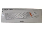Logitech Pop Icon Combo, Bluetooth Keyboard And Mouse Off-white Used. Price: $55.99.