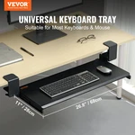Vevor Clamp-on Under Desk Keyboard Tray 26.8" X 11" Large Slide-out New. Price: $64.99.