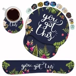 Keyboard Wrist Rest And Mouse Pad Support Set With Coasters, You Got Th... New. Price: $34.31.