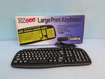 Ezsee Datacal Large Print Wired Computer Keyboard CD1039 White Black Keys Used. Price: $17.99.