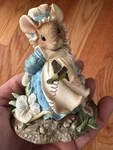 Mouse Figurine Little Betty Blue Enesco Reg #10 Of 830 Vintage Collectible Used. Price: $10.00.