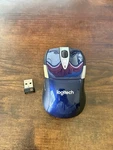 Logitech M525 Wireless Mouse, Blue Used. Price: $23.99.