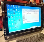 Rare Hp Touchsmart IQ815 26" All-in-one Pc Core Duo T5850 4GB 640GB GEFORC9300 Used. Price: $240.00.