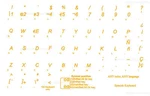 Spanish Transparent Keyboard Sticker Yellow Letters Online-welcome New. Price: $12.95.