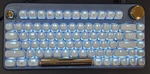 Azio Izo Wireless Mechanical Keyboard BT5/USB Pc Mac Compatible, Blue Iris Used. Price: $34.95.