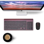 Cimetech KF10 Wireless Keyboard & Mouse Combo - Burgundy /wine Red Tested Euc Used. Price: $14.94.