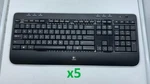 Lot Of (5) Logitech K520 Wireless Keyboards- No Usb Receiver- W/ Free Shipping Used. Price: $39.99.
