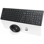 Black Wisfox Wireless Keyboard & Mouse Combo, Usb, Silent, Long Battery, 2.4GHZ New. Price: $33.33.