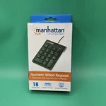 Manhattan Number Keyboard Wired Usb Numeric Keypad 18 Full Open Box Tested. Price: $15.73.