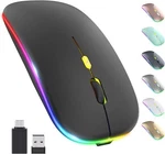 Upgrade Led Wireless Mouse, Okimo Rechargeable Slim Silent Optical,blk New. Price: $14.99.