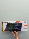 Steelseries Apex 3 Gaming Keyboard 10-ZONE Rgb Illumination Whisper Quiet 64812 New. Price: $69.99.