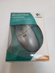 Logitech Mini Optical Mouse M-UV55A Silver Open. Price: $24.95.