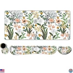 Dinky Floral Gaming Mouse Pad Set - 35.4" 15.7" Extended Mat With Wrist Rest New. Price: $49.08.