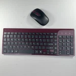 Cimetech KF10 Wireless Keyboard & Mouse Combo - Wine Red Tested Used. Price: $15.99.