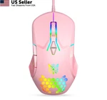 Onitoon Wired Usb Mouse, Computer With Rgb Lighting, 4 Adjustable Pink New. Price: $14.16.