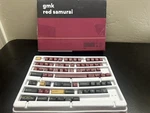 Drop+ Gmk Red Samurai Keycap Set For 65% Keyboards Kit (75-KEYS) Open Box. Price: $75.00.