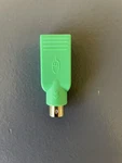 PS/2 Port To Usb Mouse Adapter Genuine Green Logitech Pn: 501215-A004-E1063 Used. Price: $7.00.