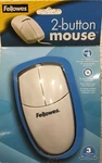 Fellowes 2-BUTTON Mouse White, #98920 New/sealed. Price: $8.99.