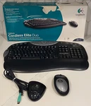 Logitech Cordless Elite Duo Keyboard Mouse & Dongle 967231-0403 Works Great! Used. Price: $29.99.
