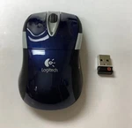 Logitech M525 Wireless Mouse, Blue Used. Price: $25.90.