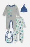 Tic Tac Toe Baby Boys' Galaxy 4-PIECE (2 Footies-hat-bib) 6-9 Months New. Price: $14.99.