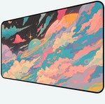 Colorful Starry Sky Desk Mat, Abstract Art Mouse Pads Long, Anime Large Game New. Price: $40.87.