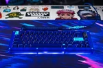 Smkeyboards Acrylic 65% Mechanical Keyboard, Gmk Laser Synthwave M170 Keycaps Used. Price: $275.00.