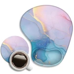 Waveyu Ergonomic Mouse Pad With Wrist Support, Colorful Marble Pattern Rubber... New. Price: $22.39.
